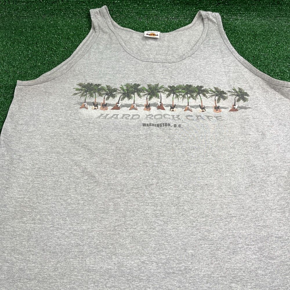 Hard Rock Cafe Washington Dc Beach Themed Tank Top T-Shirt Gray Size Mens Large